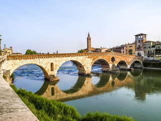 Verona, Castelvecchio und Ponte Scaligero, Italien