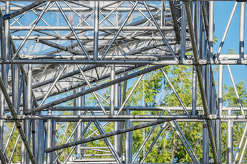 Metal tubes construction for the light equipment.