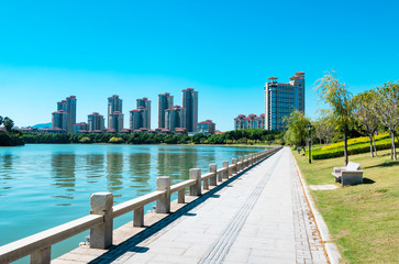 West Lake in Quanzhou, China.