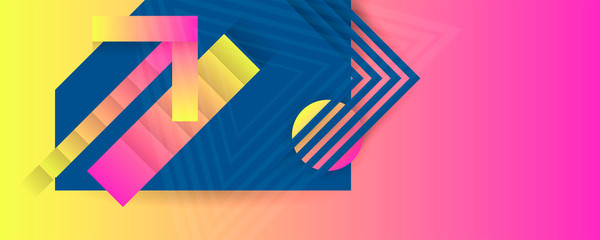 Business vector set of simple sets summer geometric, abstract background trend gradient template