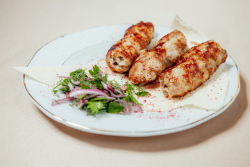 Lula-kebab of pork and veal