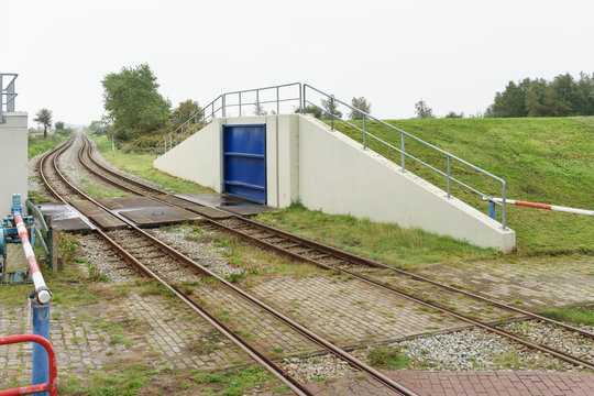 Deichscharte auf Borkum 