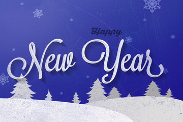 happy new year card with copy space for text