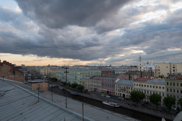 Fototapeta premium St. Petersburg view from the roof of the city
