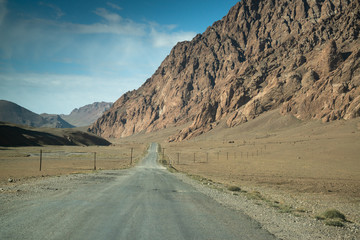 View on the Pamir highway in Tajikistan