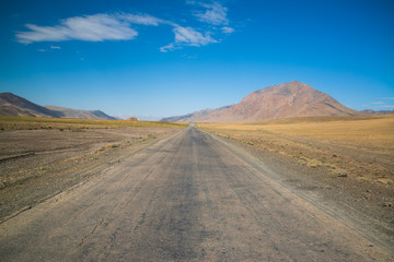 View on the Pamir highway in Tajikistan