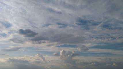 Picturesque clouds in the blue sky. Beautiful background.