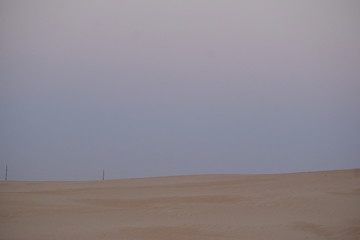 sand dunes at sunset