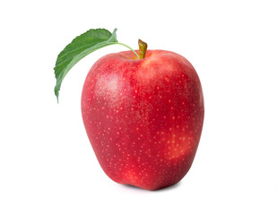 Fresh red apple  on white background. Isolated concept and clipping path.