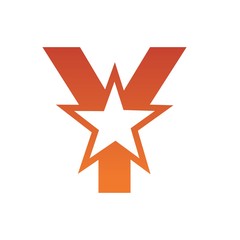 Letter Y logo With Star sign Branding Identity Corporate unusual logo design template