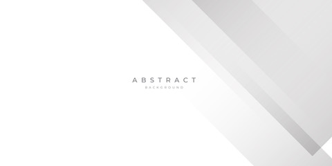 White Grey Silver Box Rectangle Abstract Background Vector Presentation Design