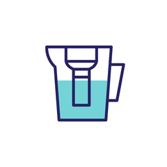 water filter flat icon, vector illustration