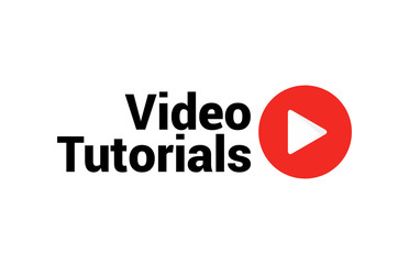 Video tutorial vector icon. Webinar training online video tutorial marketing flat media