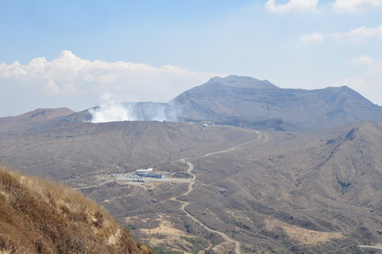 Mountain landscape at Aso