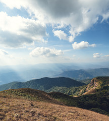 Naklejka premium Daytime mountain clear sky Mountain landscape