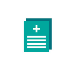 medical history flat icon, vector illustration
