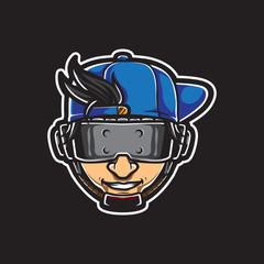 Face e sport Vector Logo Template