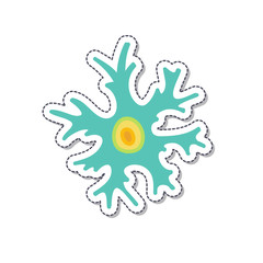 neuron doodle icon, vector illustration