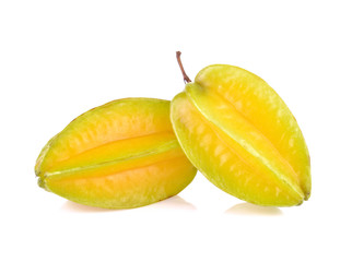 star apple fruit on white background