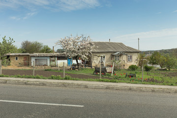 Fototapeta na wymiar Small rural house.