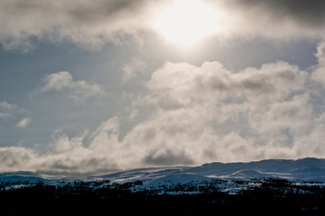 clouds over the mountains, åre, jämtland,sweden,sverige