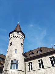 Fototapeta na wymiar View of Swiss National museum Landesmuseum in Zurich, Switzerland