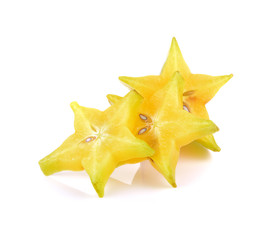 star apple fruit on white background