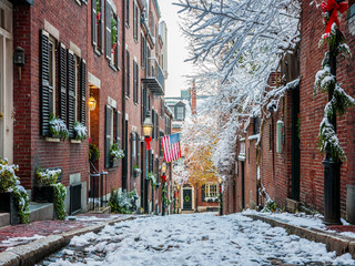 Boston in Massachusetts, USA in the Winter