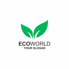 Leaf logo simple eco