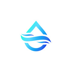 water flow circle logo vector