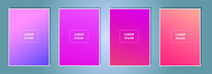 Colorful vector blurred gradient textures. Background for Social media post, wallpaper, mobile app, screen 