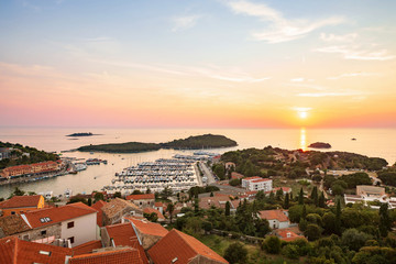 Aerial view to town of Vrsar, Croatia