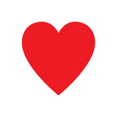 Heart. Flat icon. Vector illustration.