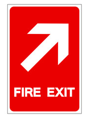 Fire Exit Symbol Sign, Vector Illustration, Isolate On White Background Label. EPS10