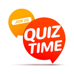 Quiz time icon concept. Vector sign ask game competition