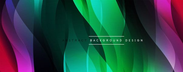 Dynamic trendy simple fluid color gradient abstract background with line effects. Vector Illustration For Wallpaper, Banner, Background, Card, Book Illustration, landing page