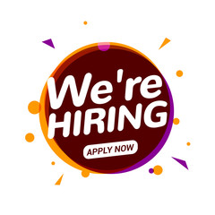 Job vacancy, we are hiring now. HR team recruit employee concept. Career job vacancy intervew offer