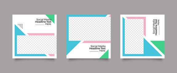 Modern promotion square web banner for social media mobile apps. Elegant sale and discount promo backgrounds for digital marketing	