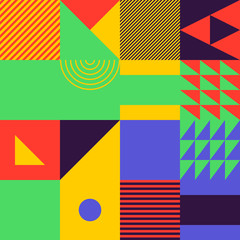 Obraz premium Colorful Geometry Vector Pattern