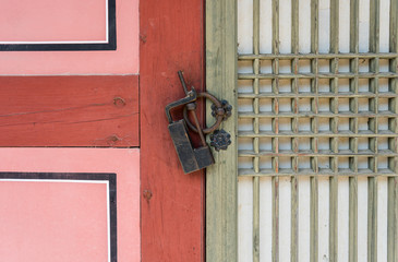 Door lock of Hwaseong Haenggung Palace, the ornate residential palace built for King Jeongjo when he constructed the magnificent walled city of Suwon