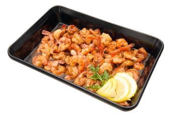 Fried shrimp in sauce