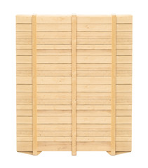 wooden container isolated on a white background