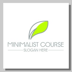 Fototapeta na wymiar minimalist course logo, can be used for website and company logos