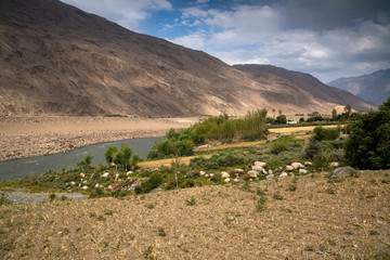 Nature in Wakhan Corridor in Afghanistan