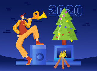 happy new year 2020 and party 2