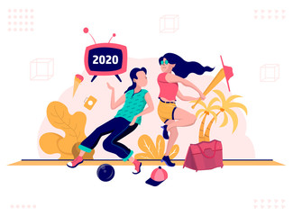 happy new year 2020 and party 3