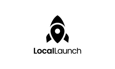 local launch rocket logo design template
