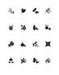 Set of Simple Icons of Spices