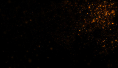Abstract background with golden particles