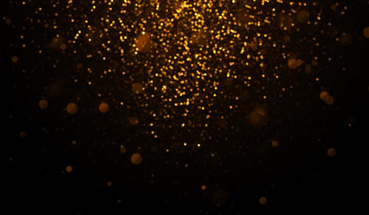 Abstract background with golden particles